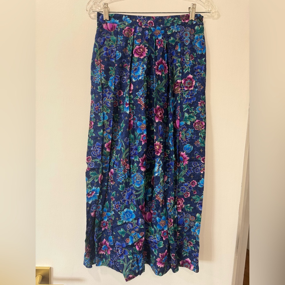 Vintage Orvis Vibrant Floral Maxi Skirt